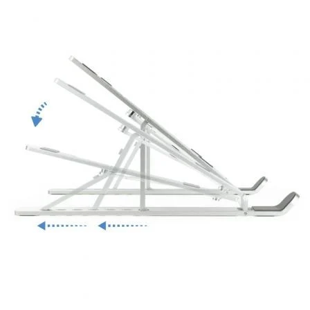 Tooq Soporte Elevador TQLRS0033-AL para Portátiles hasta 15 pulgadas, Plata